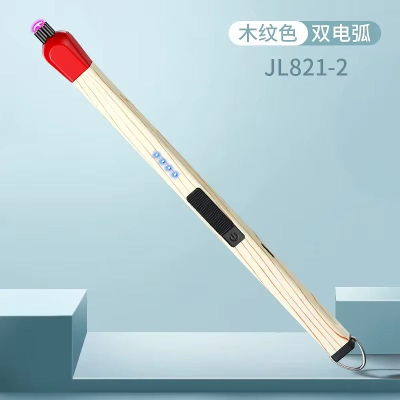 New Windproof USB Arc Extended Match Lighter Portable Pendant Charging Matchstick Aromatherapy Kitchen Camping Lighter